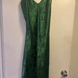 Emerald green midi dress